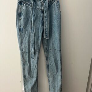 Rag and Bone Jeans with Ankle Split and Belt